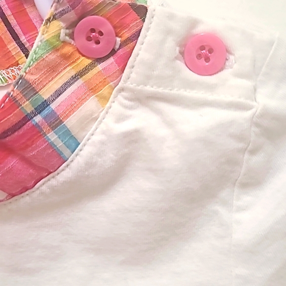 Lily Pulitzer longsleeves white Top with a multi- colored neck area for … - Picture 4 of 8